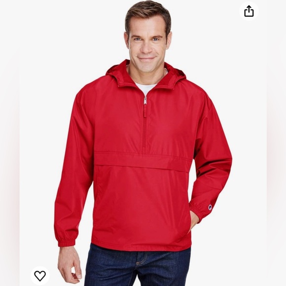 Champion Men's Packable Anorak Quarter-Zip Jacket - Picture 1 of 6